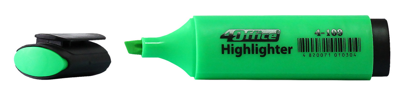 Маркер 4OFFICE текстовий (4-109), зелений